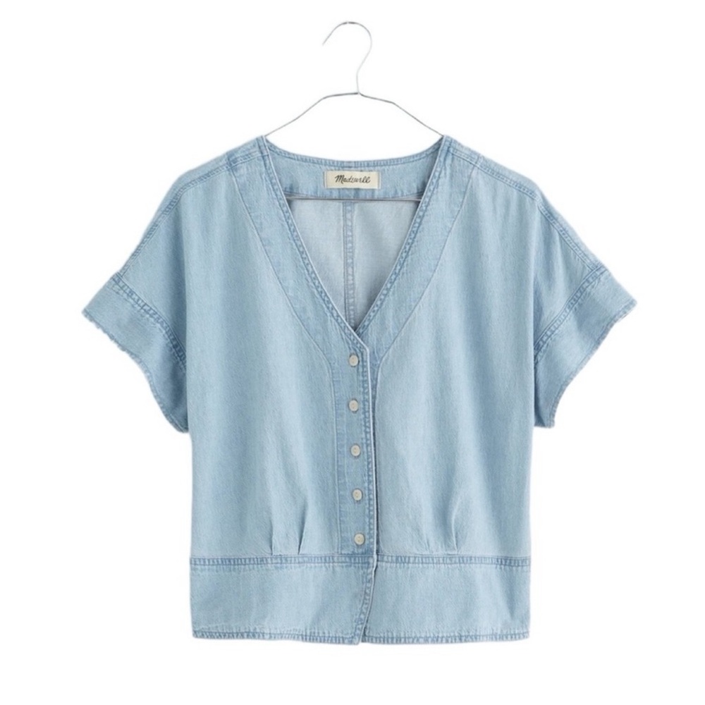 Madewell Light Blue Denim Top
